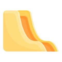 Plastic water slide icon. Cartoon of Plastic water slide vector icon for web design isolated on white background