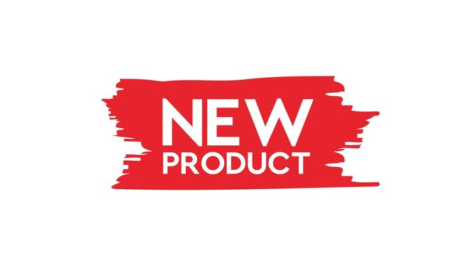 Banner with brushes, paints - New product. Motion graphics.