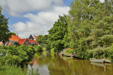 Obraz premium village on the river