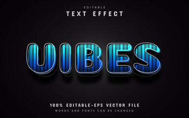Vibes text, blue gradient text effect