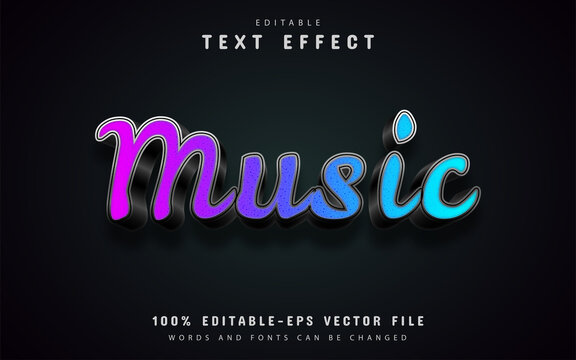 Music gradient style text effect
