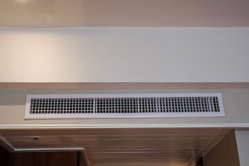 air conditioner at the wall in hotel room