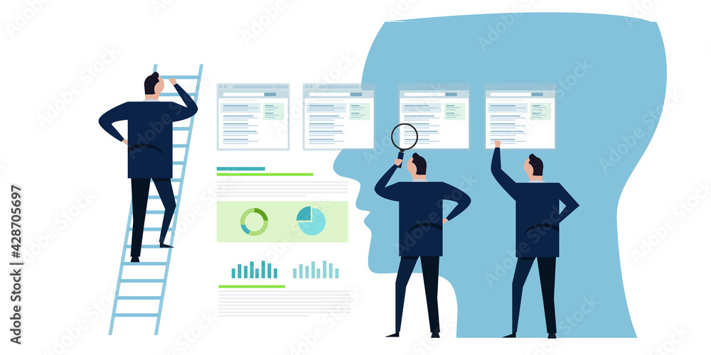 Poster pageview or page view web page impression analytics looking at the website traffic data