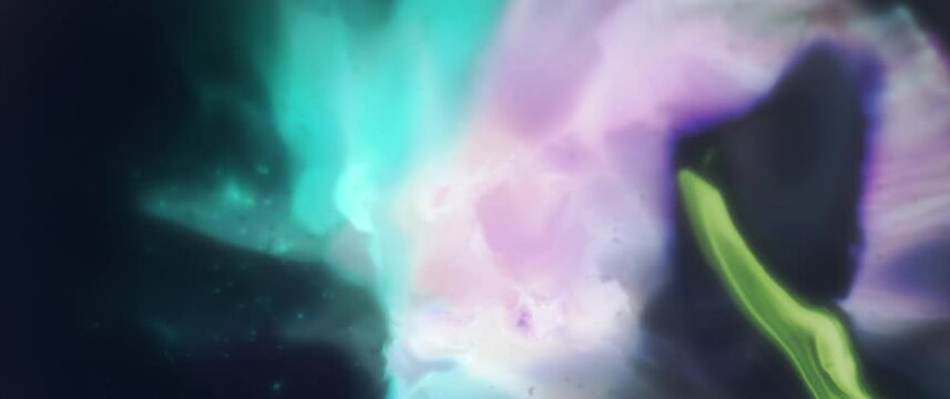 Macro Textures with Vibrant Neon Color Palette. Abstract Background Made with Oil Mixed with Teal and Purple Dye, Ink, and Paint.