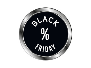 Black Friday Tag Isolated Big Sale Flat Vector