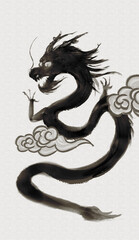 Chinese geomantic ink Dragon