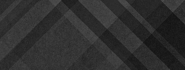 Black background with texture pattern in geometric abstract design, modern striped black and white diagonal lines in material grid illustration - obrazy, fototapety, plakaty