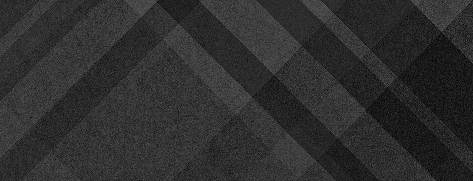 Black background with texture pattern in geometric abstract design, modern striped black and white diagonal lines in material grid illustration