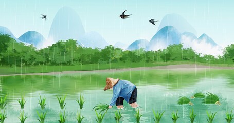 Gu Yu illustration of 24 solar terms