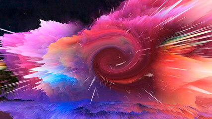 Abstract Cool cosmic explosion style background