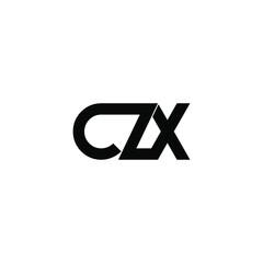 czx letter original monogram logo design
