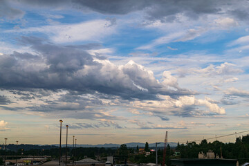 clouds over the city