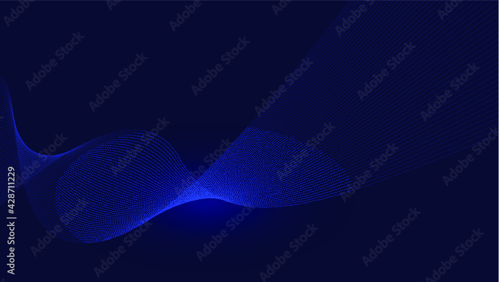 Poster waveform particles light track internet technology big data abstract background