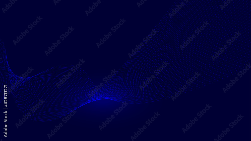 Aufkleber waveform particles light track internet technology big data abstract background
