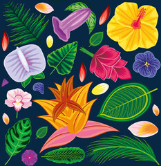 background tropical motif