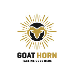 sun goat head horn logo