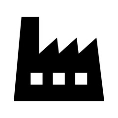 Factory vector icon. Industrial building.