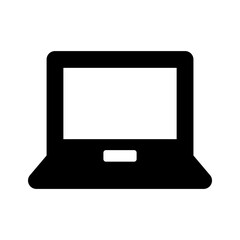 Modern laptop and notebook icon on white background.