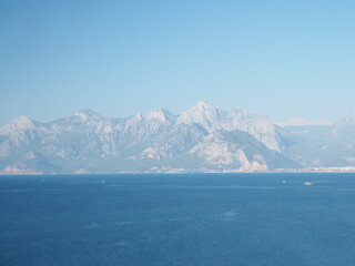 Mountains and Mediterranean Sea. Coast 