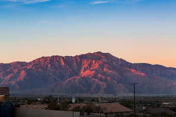 sunset in the mountains