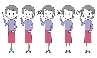 女性　ポインター　セット