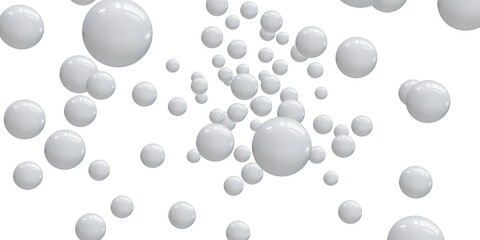 Circle abstract free floating ball Glossy geometric background 3d illustration