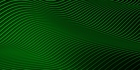 Fototapeta premium Parallel lines Distorted shape curve Plastic tube surface Modern abstract 3d illustration