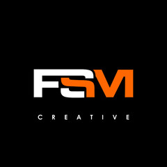 FSM Letter Initial Logo Design Template Vector Illustration