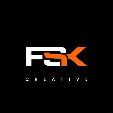 FSK Letter Initial Logo Design Template Vector Illustration