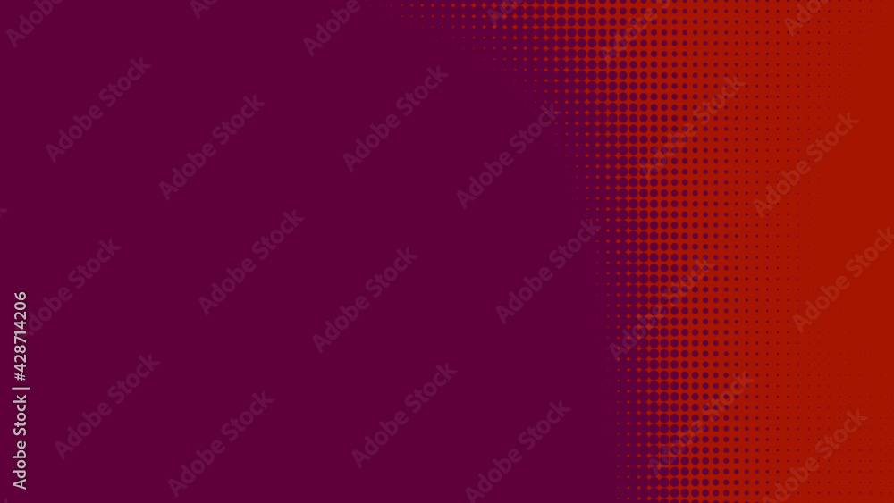 Poster dots halftone red purple color pattern gradient texture with technology digital background. dots pop