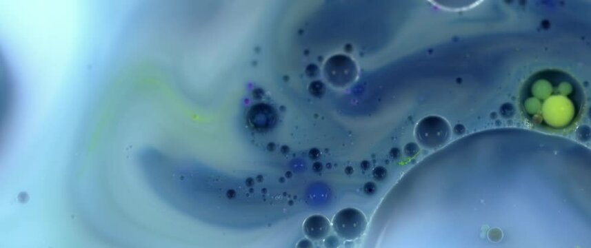 Macro Textures with Vibrant Neon Color Palette. Abstract Background Made with Oil Mixed with Dye, Ink, and Paint.