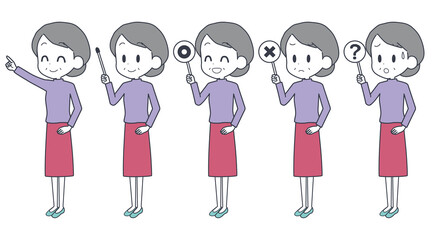 女性　ポインター　セット