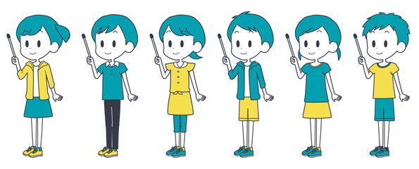 男の子　女の子　ポインター　セット