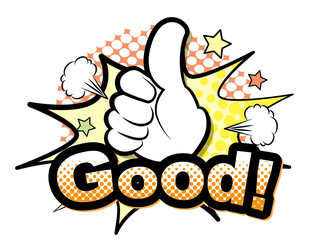 アメコミ風　good 　指差し