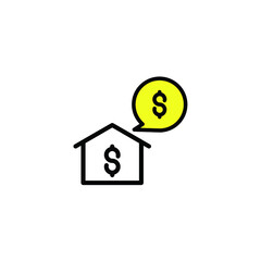 money house Illustration. modern simple vector icon, flat graphic symbol in trendy flat design style. wallpaper. lockscreen. pattern. frame, background, backdrop, sign, logo.