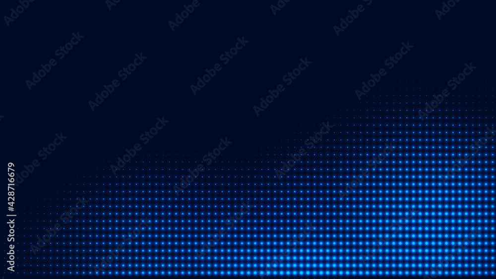 Poster dot blue pattern screen led light gradient texture background. abstract technology big data digital 
