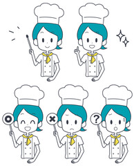 シェフ　女性　ポインター