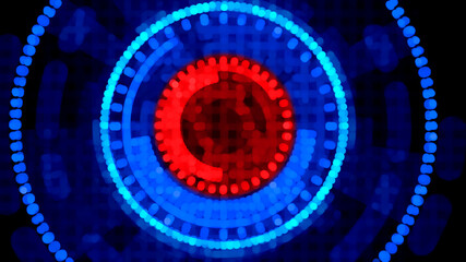 digitally generated image of blue light