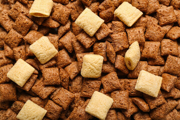 Tasty corn pillows as background