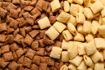 Tasty corn pillows as background