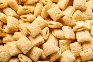 Tasty corn pillows as background