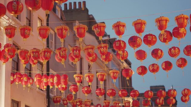 Chinese Red Lanterns at the London Chinatown