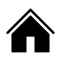 Home or house page thin line icon in solid black. Return to home page. Trendy flat isolated symbol, sign for: illustration, outline, logo, mobile, app, emblem, design, web, ui, ux, gui. Vector EPS 10