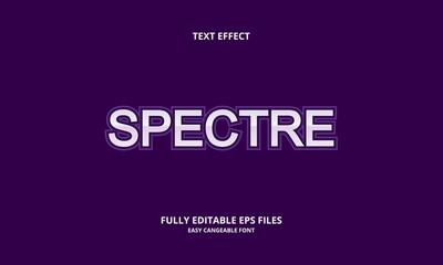 Editable text effect spectre title style