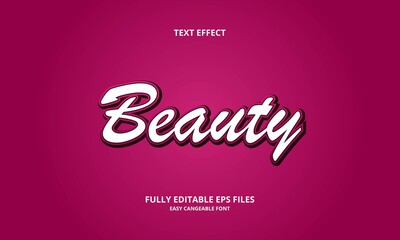 Editable text effect beauty title style