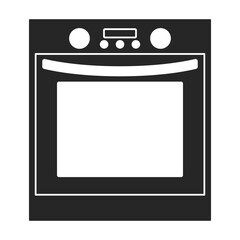Oven vector black icon. Vector illustration stove on white background. Isolated black illustration icon of oven and stove.