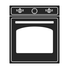 Oven vector black icon. Vector illustration stove on white background. Isolated black illustration icon of oven and stove.