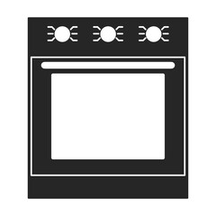 Oven vector black icon. Vector illustration stove on white background. Isolated black illustration icon of oven and stove.