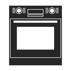 Obraz premium Oven vector black icon. Vector illustration stove on white background. Isolated black illustration icon of oven and stove.
