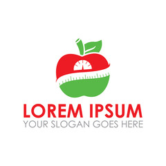 healthy food vector , diet logo